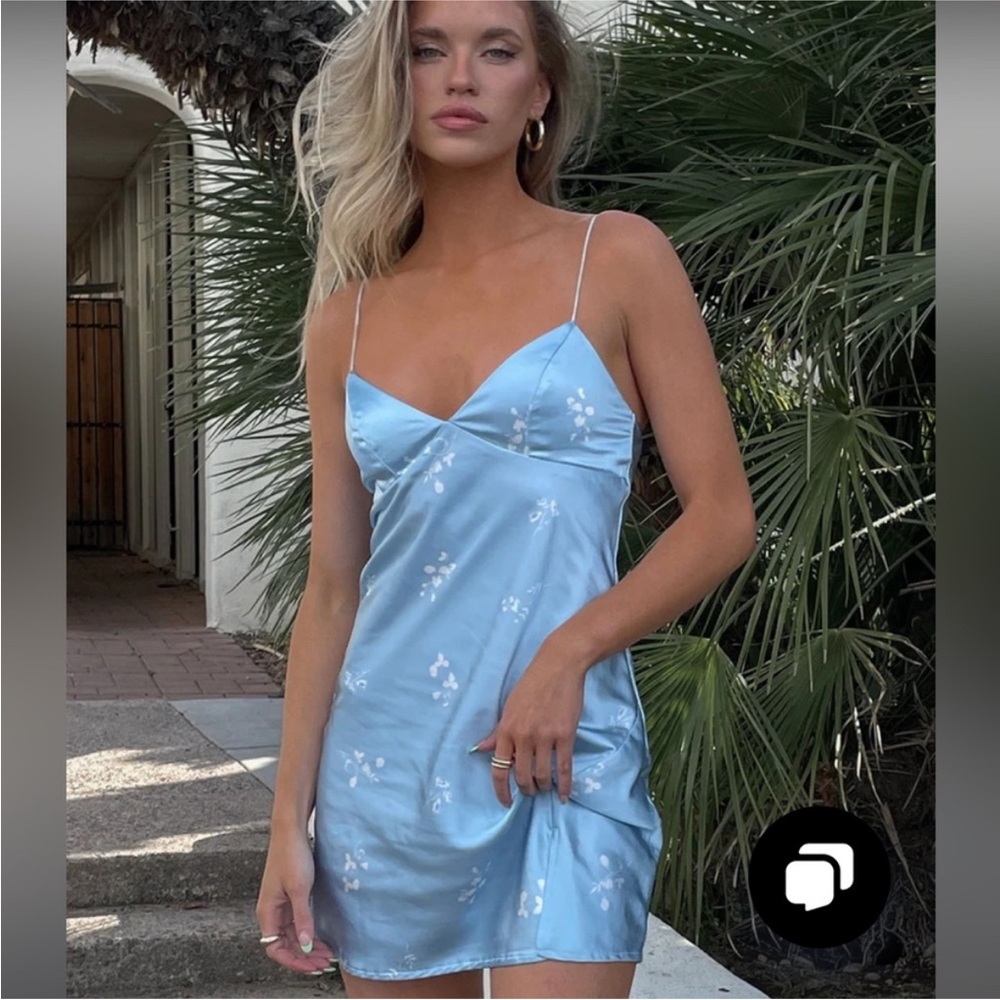 Princess Polly Stargazing Blue Slip Dress